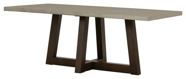 Elodie Gray Concrete and Dark Gray Oak Rectangle Dining Table