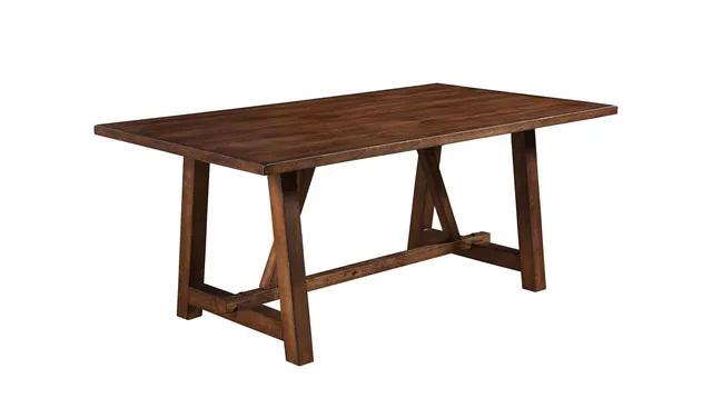 Emma Mason Signature Arena Trestle Rectangular Dining Table in Burnished Dark Oa
