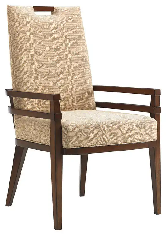 Emma Mason Signature Oak Haven Arm Chair in Cresting Waves (Set of 2)
