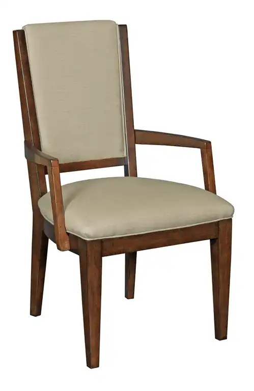 Emma Mason Signature Sandra Solid Wood Spectrum Arm Chair in Amaretto (Set of 2)