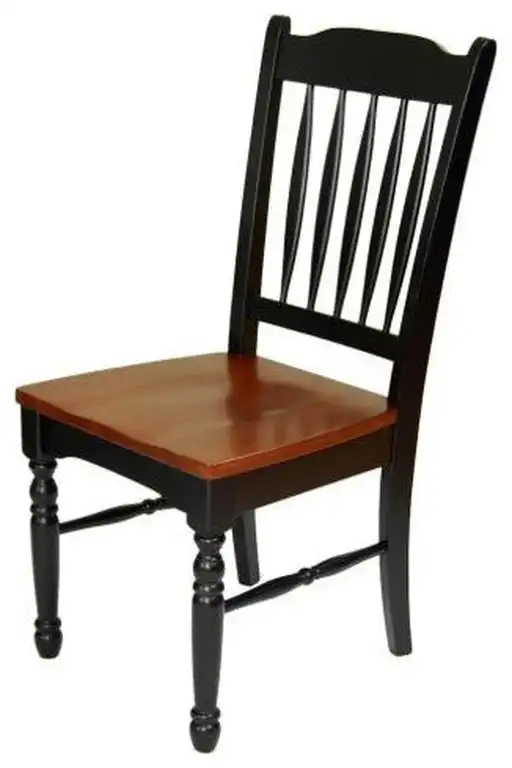 Emma Mason Signature Sky Isles Slatback Side chair in Oak/Black (Set of 2)