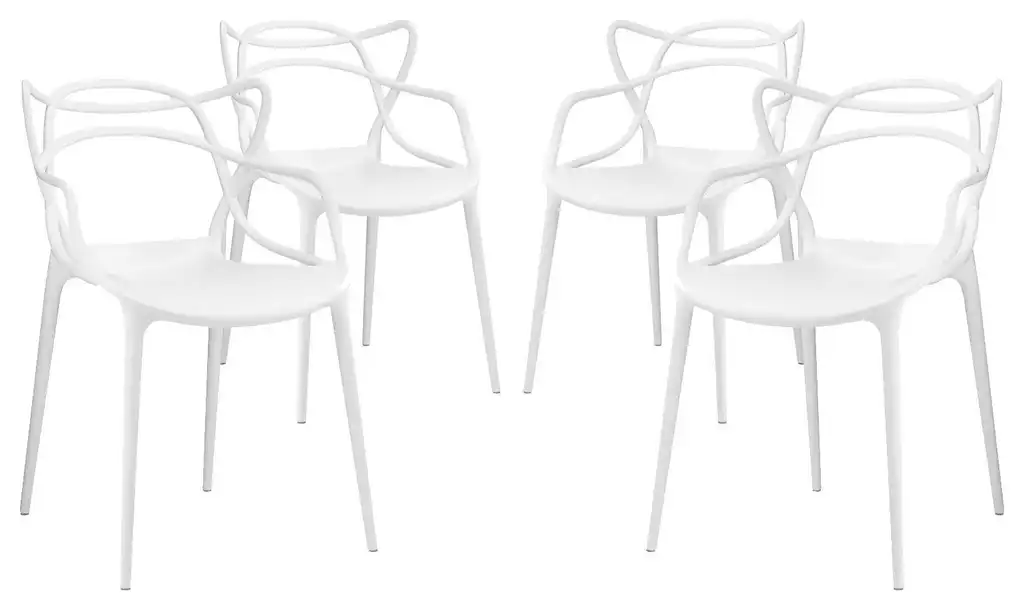 Entangled Dining Set Set of 4 - White