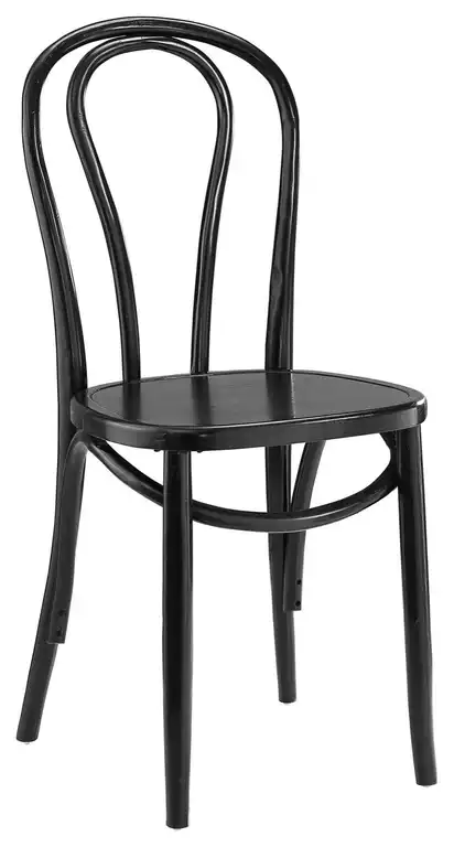 Eon Dining Elm Wood Side Chair, Black