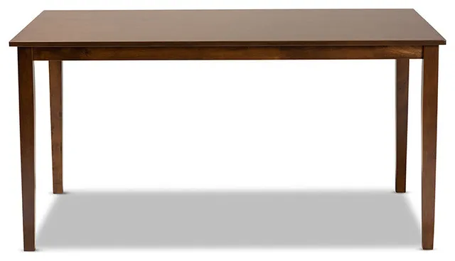 Eveline Walnut Brown Finished Rectangular Wood Dining Table
