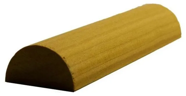 EWHR12 Half Round 1-3/8" Wide x 11/16" Moulding Trim. Unfinished, Poplar, 94"