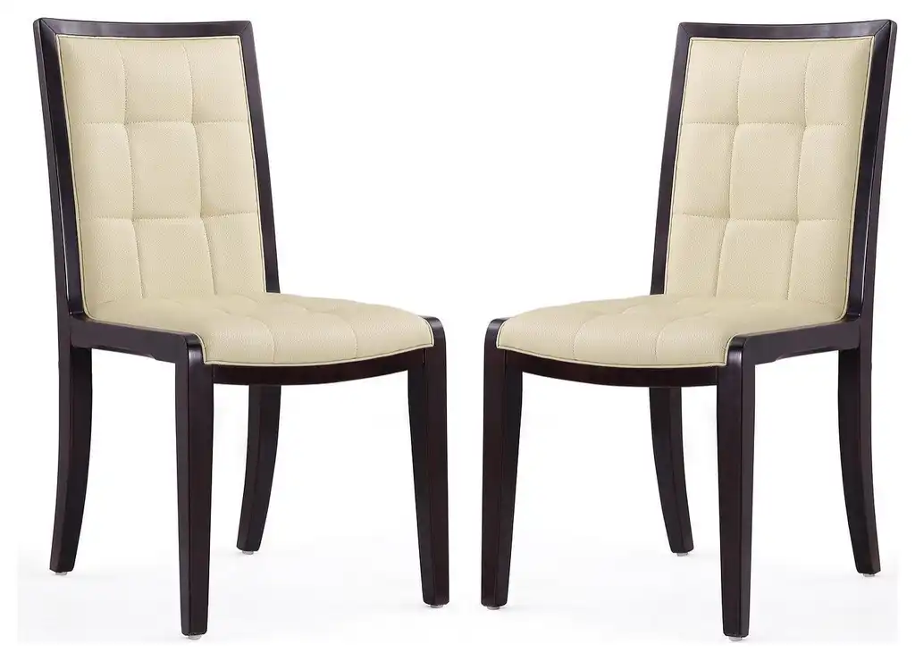 Executor Dining Chairs (Set of Two) in Cream and Walnut