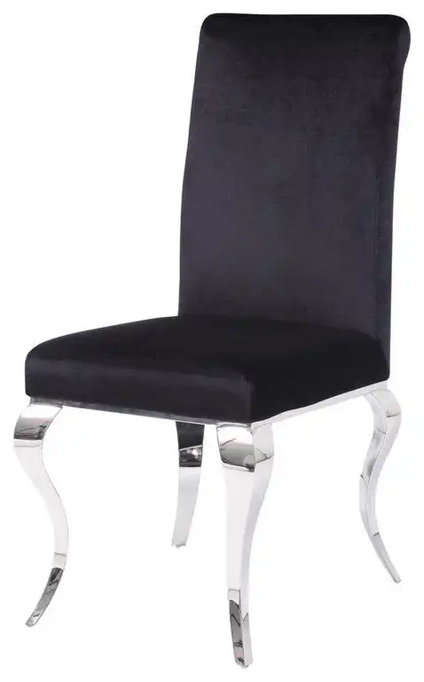 Fabiola Side Chair (Set-2), Fabric & Stainless Steel