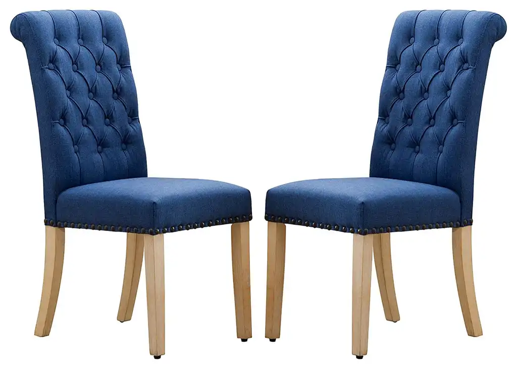 Fabric Tufted Dining Chairs, Upholstered Kitchen and Dining Room Chairs