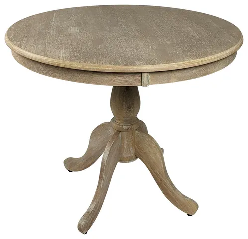 Fairview 36" Round Pedestal Dining Table, Natural Driftwood