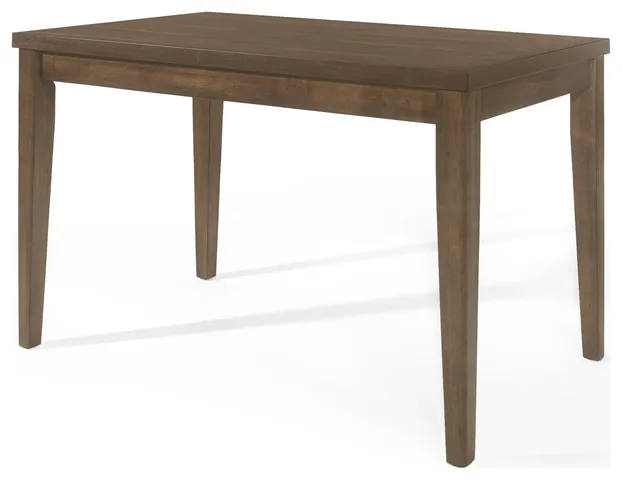 Farmhouse Counter Dining Table, Tapered Legs With Rectangular Top, Antique Brown
