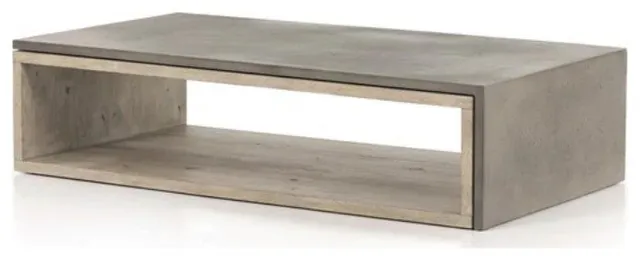 Faro Coffee Table, Dark Grey Concrete