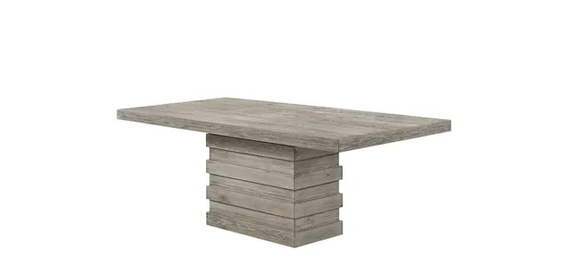 Faustine Dining Table, Salvaged Light Oak Finish