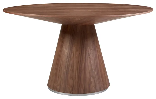 First of A Kind Otago Dining Table 54in Round Walnut