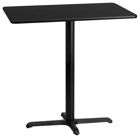 Flash 24'' x 42'' RectLaminate Table Top/23.5'' x 29.5'' Bar Table Base, BK