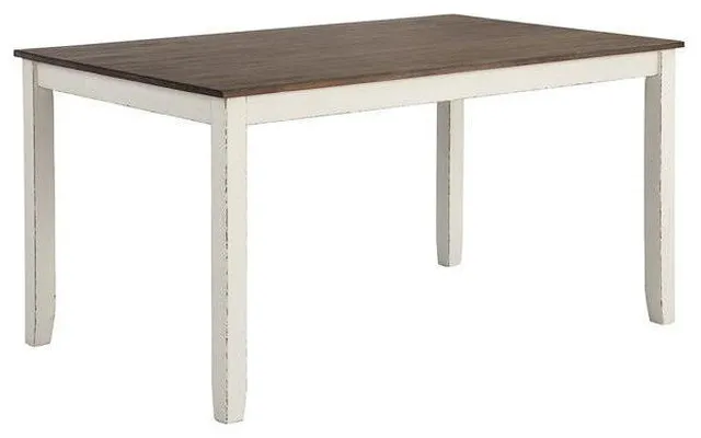 Fortress 7-piece Dining Set Chestnut and Vintage White
