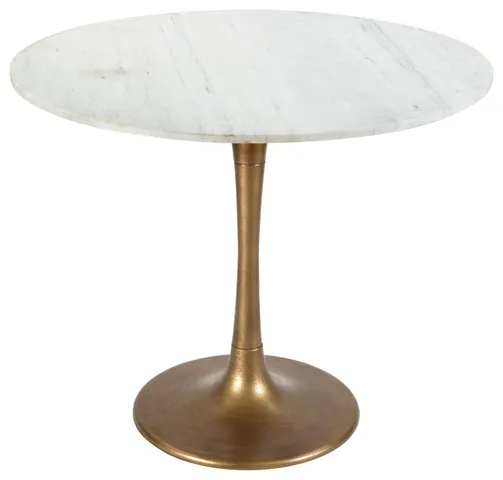 Fullerton Dining Table White & Gold