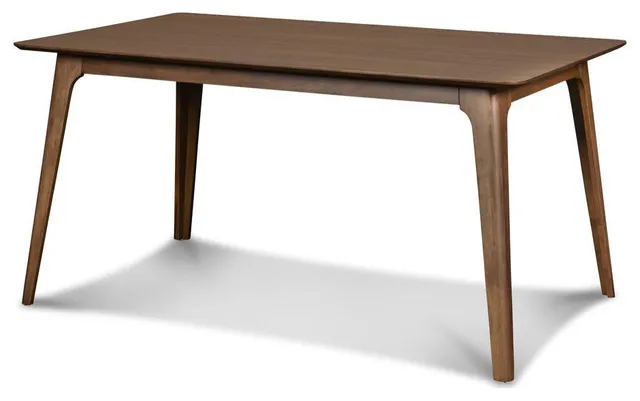 Furniture Oscar 59 Solid Wood Retangular Dining Table in Walnut