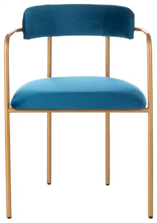 Gallagher Side Chair Navy/ Gold Set 2