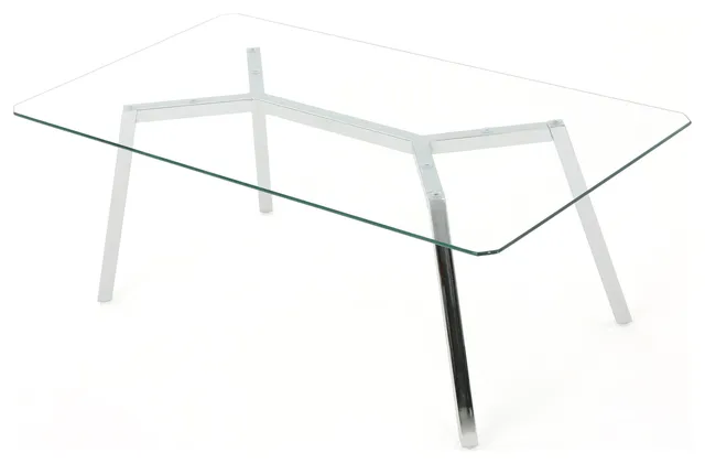 GDF Studio Verna Tempered Glass Dining Table