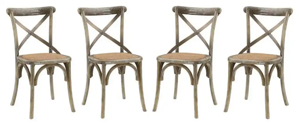 Gear Dining Side Chair Set of 4 - Gray EEI-3482-GRY