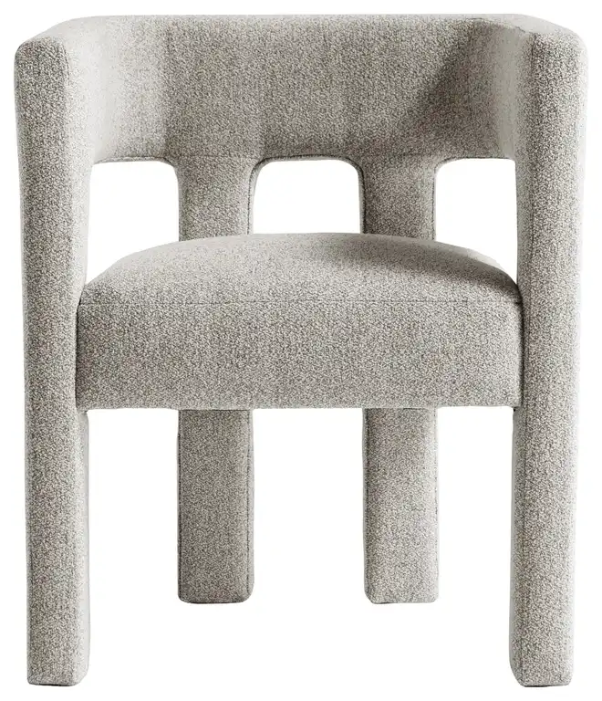 Gewnee Fabric Upholstered Accent Chair Dining Chair, Gray