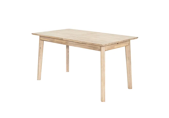Gia 55-71" Solid Acacia Small Extension Dining Table, Gray Wash