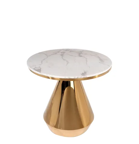 Gigi Marble Top Dining Bistro Table, Gold