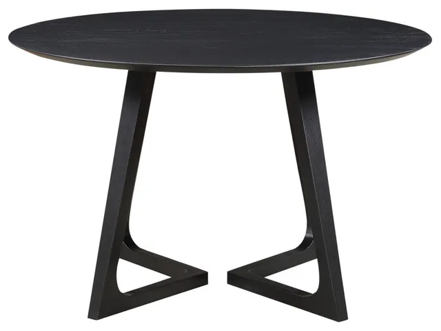 Godenza Dining Table Round Black Ash
