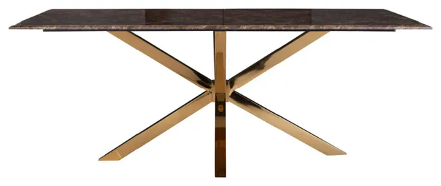 Gold Base Marble Dining Table | OROA Conrad