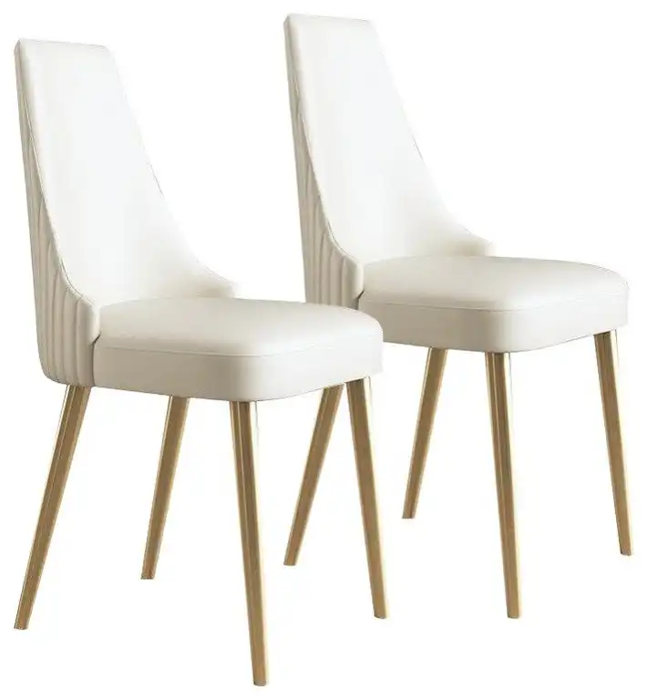 Gold Light Luxury Leather Dining Chair