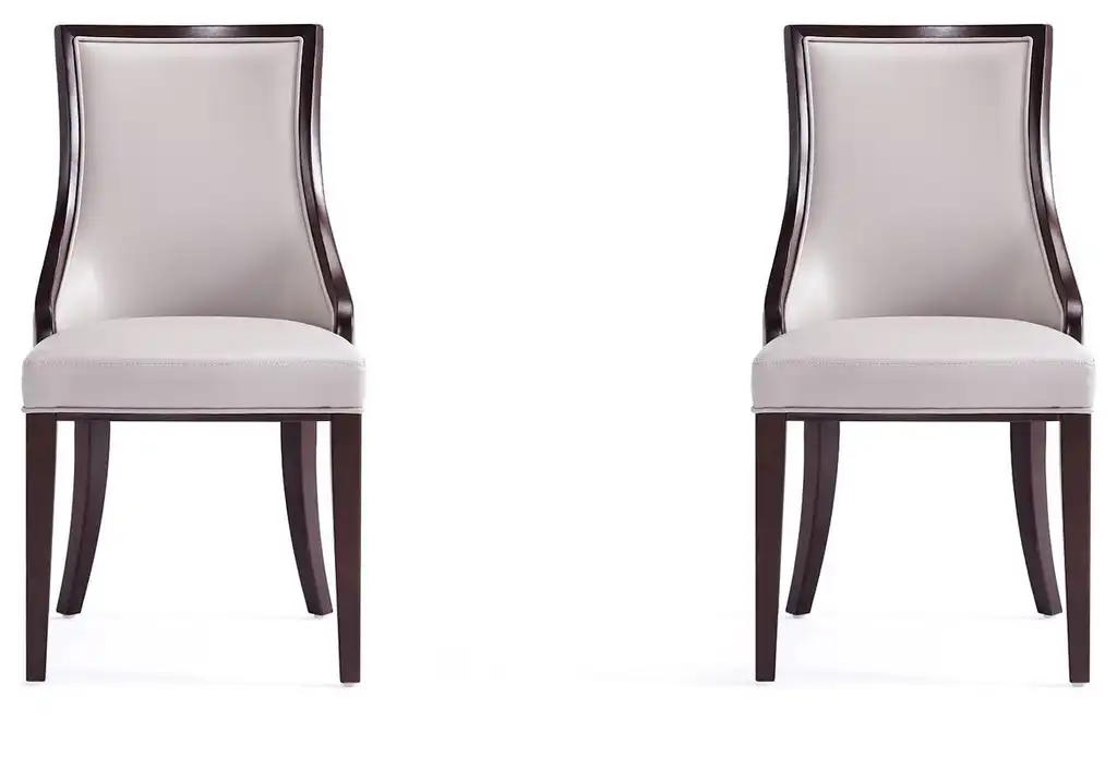 Grand Dining Chairs Set of 2, Light Grey