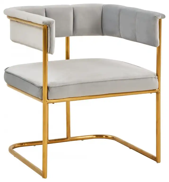 Gray Gold Modern Dining Chair