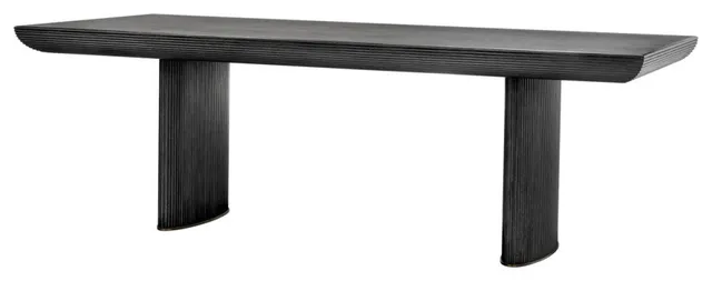 Gray Oak Dining Table, Eichholtz Winston