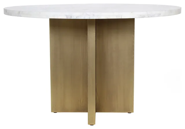 Graze White Marble Top Dining Table