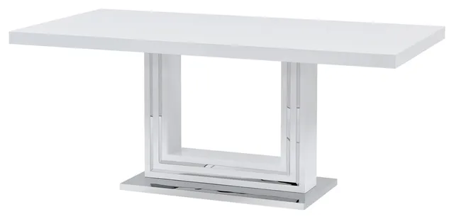 Gudmund 71" White Lacquer Rectangular Dining Table