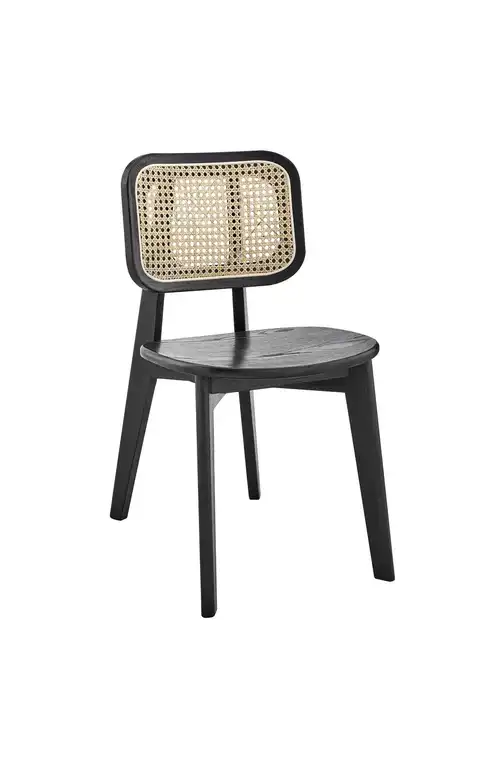 Habitat Wood Dining Side Chair, Black
