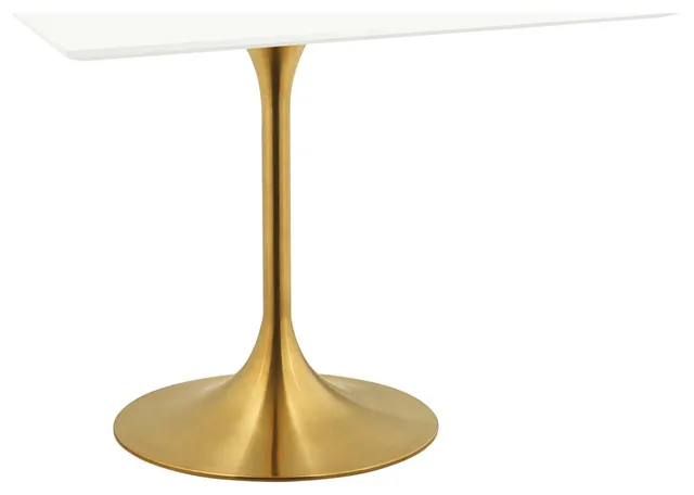 Halstead 36" Square Dining Table - Gold White