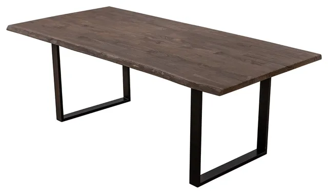 Handcrafted Nana Teak Solid Hardwood Dining Table, Cocoa, 84x40