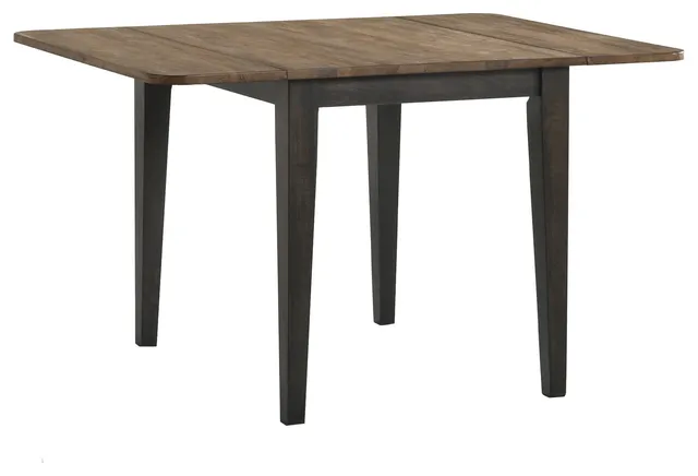 Harper 30" Tall Drop Leaf Table, Brushed Brown and Pecan