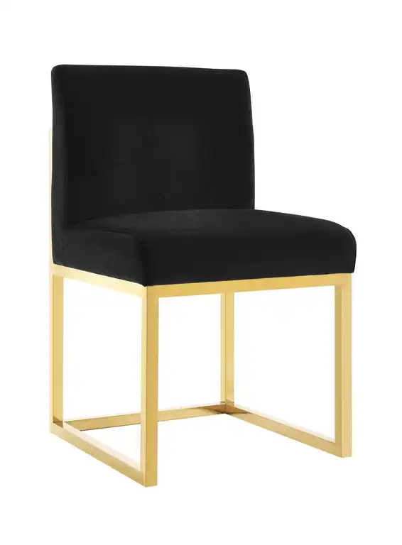 Haute Black Velvet Chair