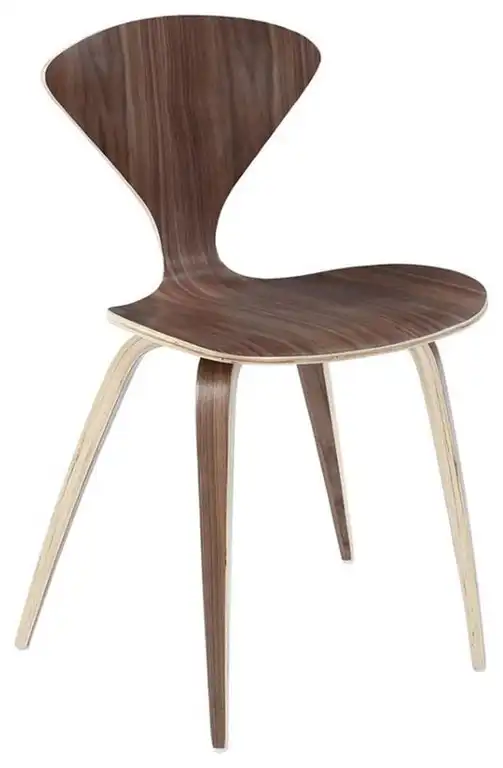 Hawthorne Collections 17.5" Modern Wood Dining Side Chair in Dark Walnut