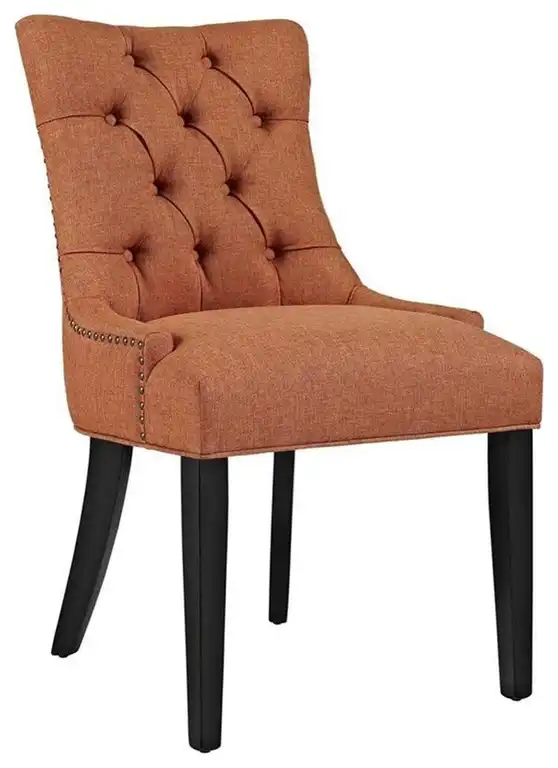 Hawthorne Collections 20.5'' Modern Fabric Dining Side Chair in Orange