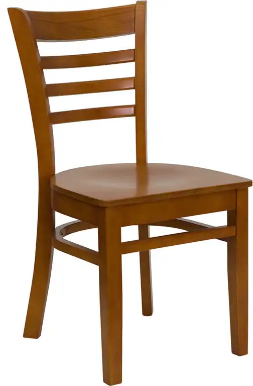 HERCULES Series Ladder Back Cherry Wood Restaurant Chair