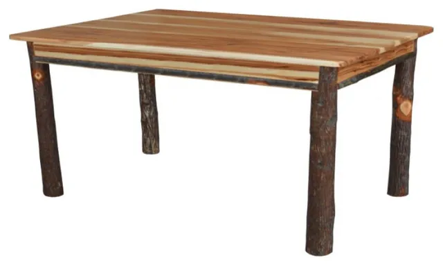 Hickory Farm Table, Rustic Hickory, 6 Foot