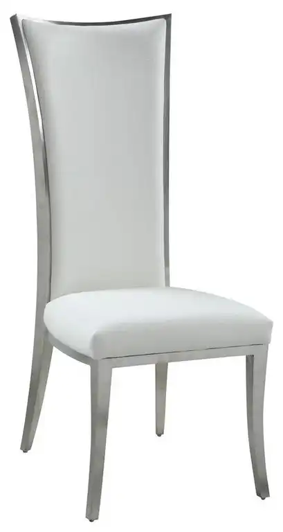 High Back Upholstered Chair W/ Stainless Steel Frame