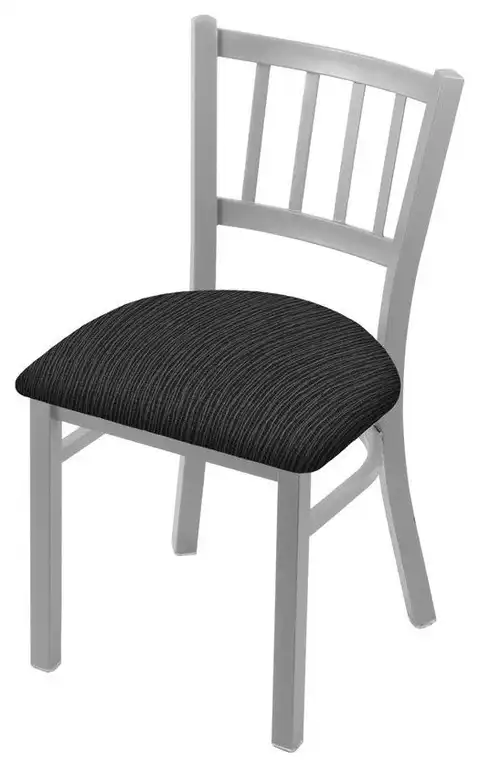 Holland 18" 610 Contessa Stationary Chair - Nickel/Graph Coal
