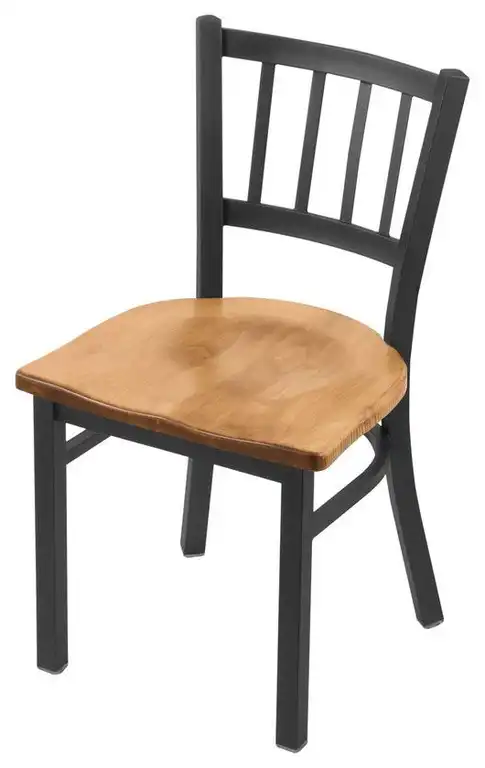 Holland 18" 610 Contessa Stationary Chair - Pewter/Medium Maple