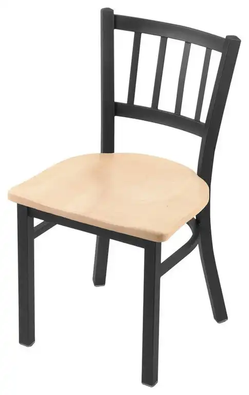 Holland 18" 610 Contessa Stationary Chair - Pewter/Natural Maple