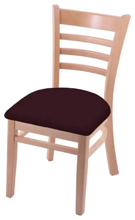 Holland 3140 18" Chair in Natural Finish/Canter Bordeaux Seat