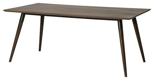 HomeRoots 72x39 Brown Solid Wood Top With Metal and Wood Leg Dining Table
